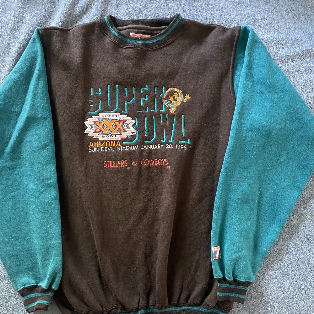 Boys XL Super Bowl XXX Sweat Shirt Steelers vs Cowboys